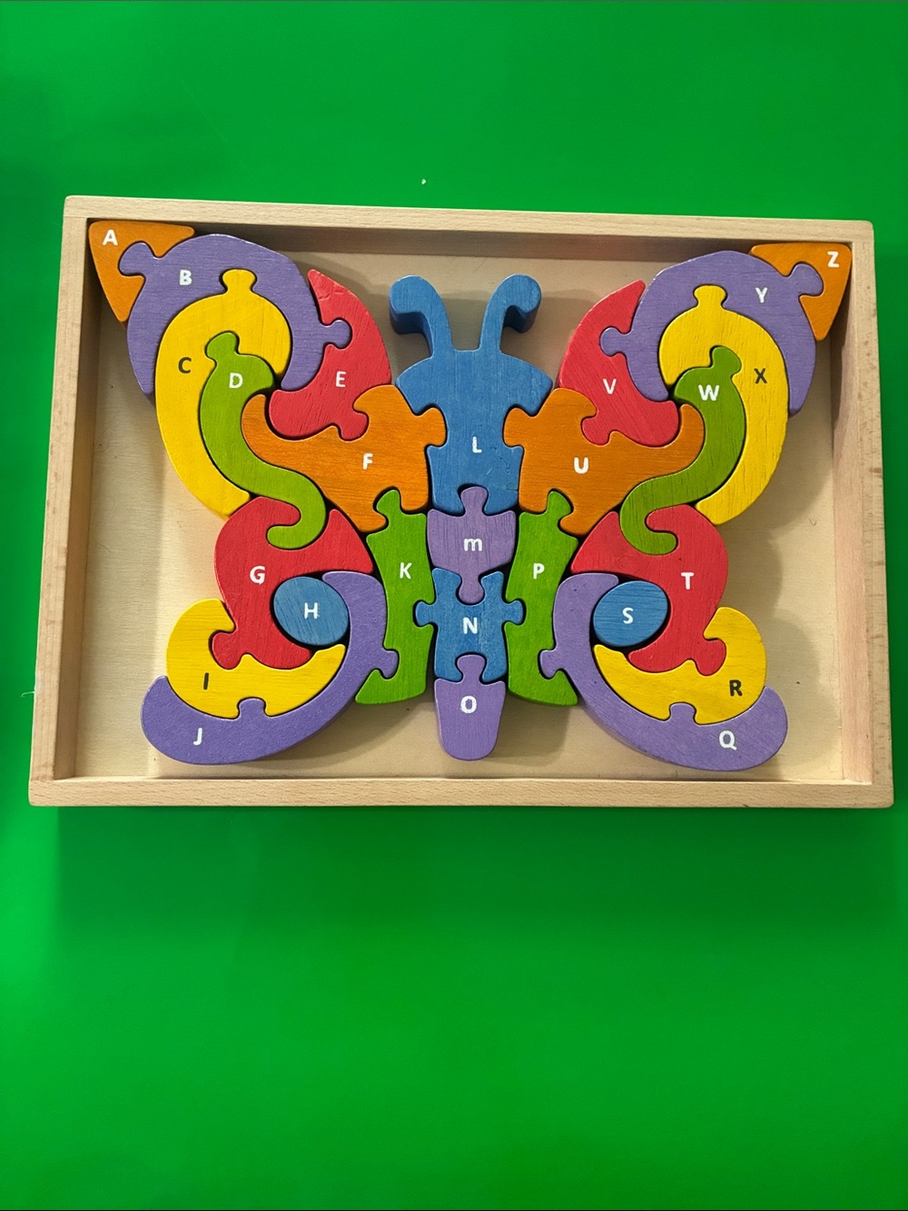 Begin again - ALPHABET BUTTERFLY PUZZLE